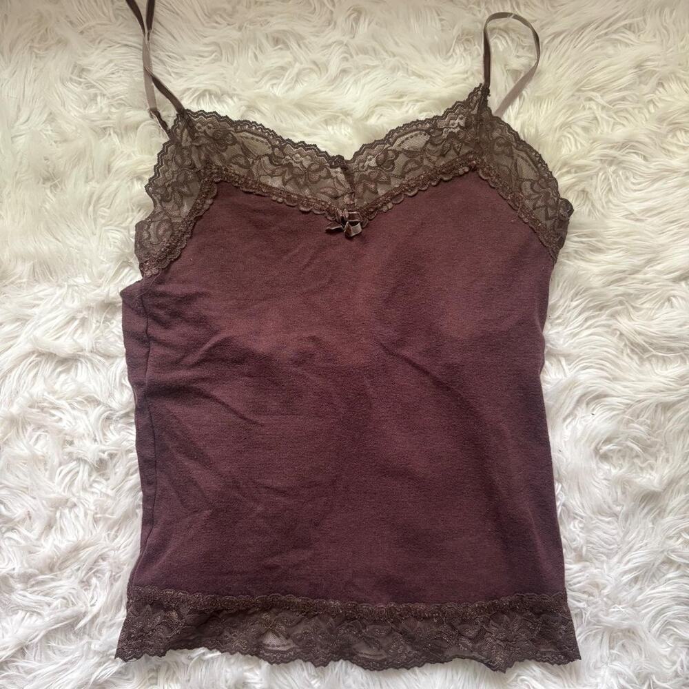 Y2k lace cami top with